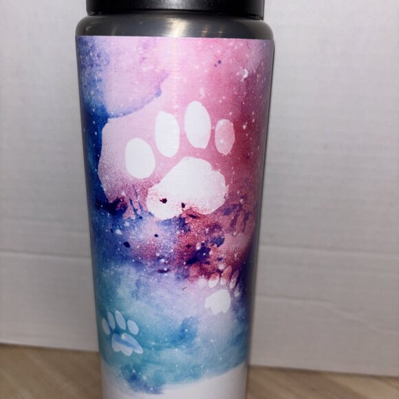 New Tervis Paw Prints Triple Wall Insulated Tumbler Bottle, 24oz Stainless Steel - Picture 2 of 10